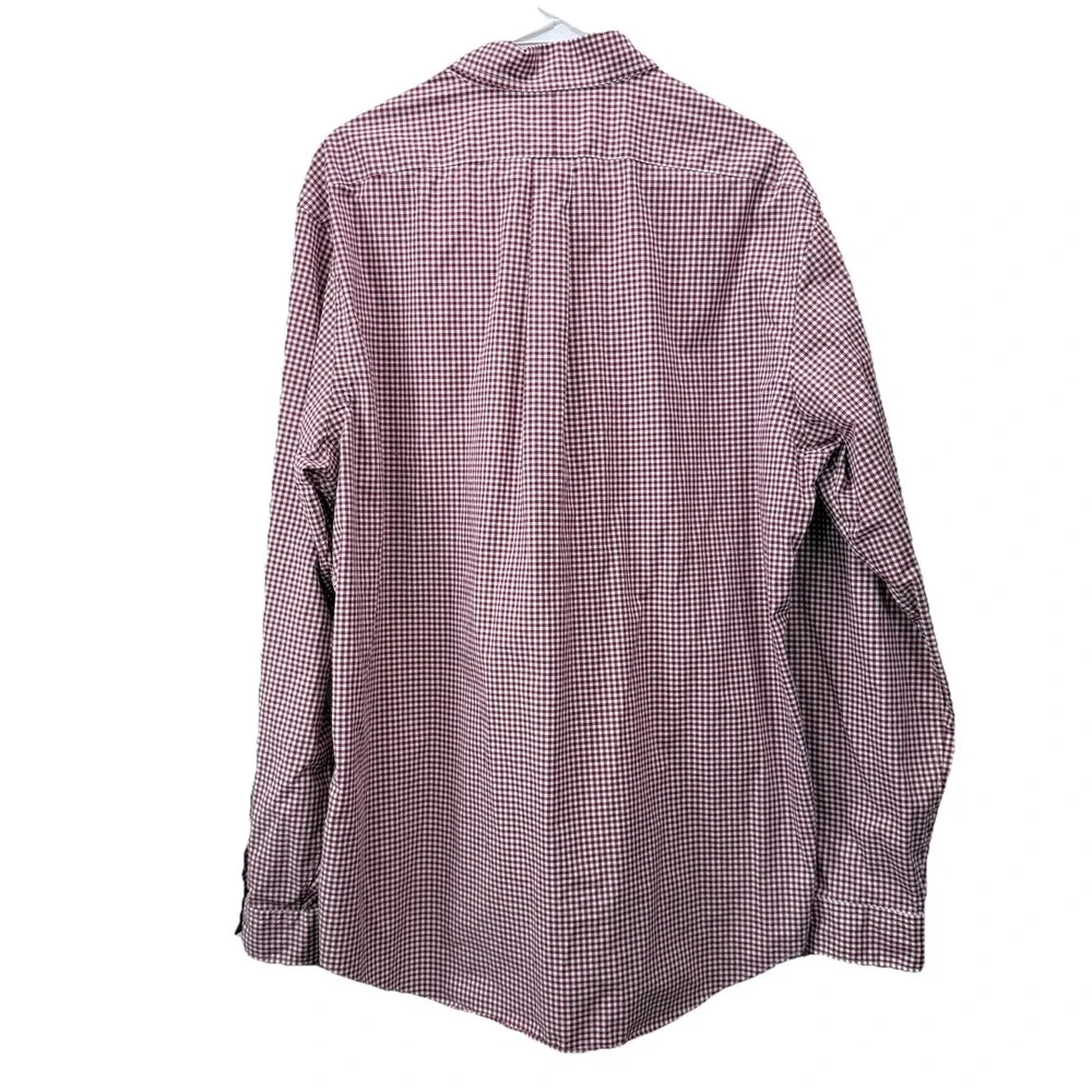 Polo Ralph Lauren Dark Red Gingham Cotton Button‎ Down Shirt XL